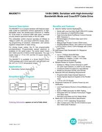 MAX96711GTJ+ Datasheet Cover