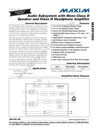 MAX97000EWA+T Datasheet Cover