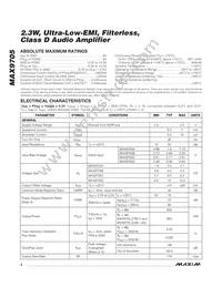 MAX9705DEBC+T Datasheet Page 2