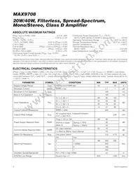 MAX9708ETN/V+TD Datasheet Page 2