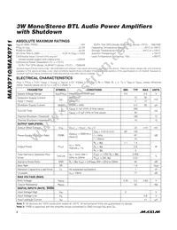 MAX9710EUE+T Datasheet Page 2