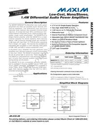 MAX9718HEBL+T Datasheet Cover
