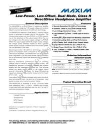 MAX97200BEWC+T Datasheet Cover