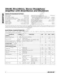 MAX9720BEUE+T Datasheet Page 2