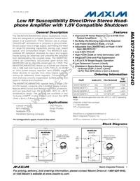 MAX9724DEBC+TG45 Datasheet Cover