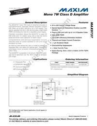 MAX9737ETG+TG24 Datasheet Cover