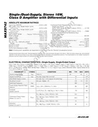 MAX9742ETX+T Datasheet Page 2