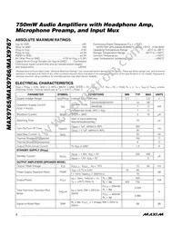 MAX9767ETJ+T Datasheet Page 2