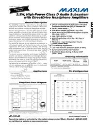 MAX9796EBX+TG45 Datasheet Cover