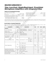 MAX9812LEXT+T Datasheet Page 2