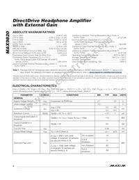 MAX9820ETB+T Datasheet Page 2