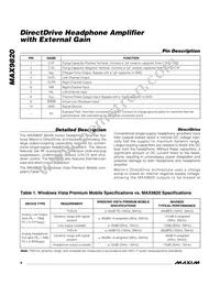 MAX9820ETB+T Datasheet Page 8