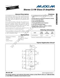 MAX98303EWE+T Datasheet Cover