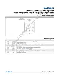 MAX98314EWL+T Datasheet Page 9