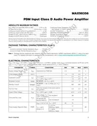 MAX98356EWL+T Datasheet Page 2