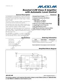 MAX98500EWE+T Datasheet Cover