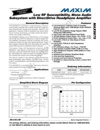 MAX9875ERP+T Datasheet Cover
