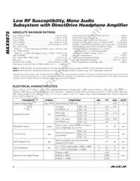 MAX9875ERP+T Datasheet Page 2