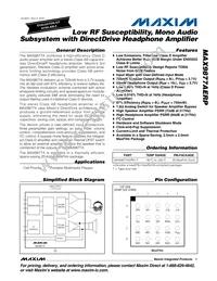 MAX9877AERP+T Datasheet Cover