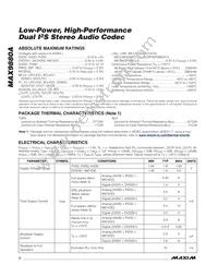 MAX9880AETM+T Datasheet Page 2
