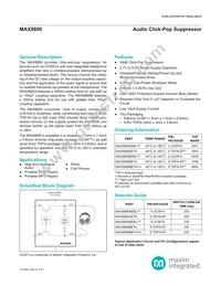 MAX9890BETA+TGC1 Datasheet Cover