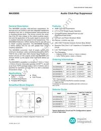 MAX9890BETA/V+T Datasheet Cover