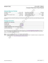 MAXM17552AMB+T Datasheet Page 2