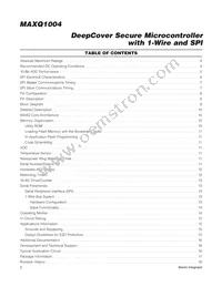 MAXQ1004-B01+ Datasheet Page 2