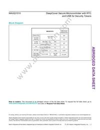 MAXQ1010-DNS+ Datasheet Page 2