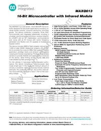 MAXQ613K-0000+ Datasheet Cover