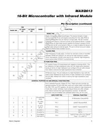 MAXQ613K-0000+ Datasheet Page 9