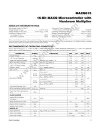 MAXQ615-F00+T Datasheet Page 2