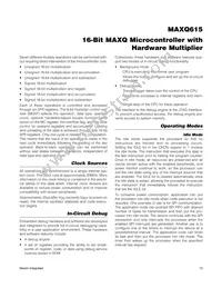 MAXQ615-F00+T Datasheet Page 13