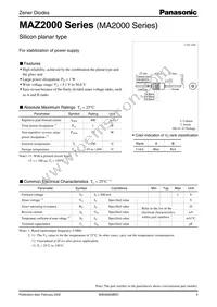 MAZ23300AG Datasheet Cover