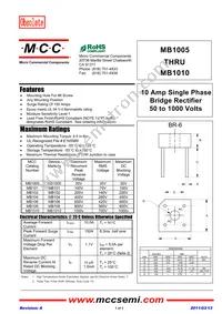 MB108-BP Datasheet Cover