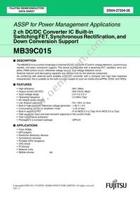 MB39C015WQN-G-JN-ERE1 Datasheet Cover