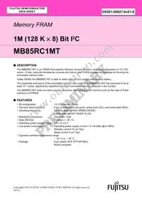 MB85RC1MTPNF-G-JNERE1 Datasheet Cover