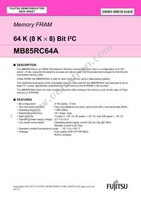 MB85RC64APNF-G-JNE1 Datasheet Cover