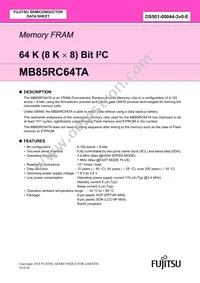 MB85RC64TAPNF-G-BDE1 Datasheet Cover
