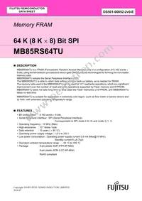 MB85RS64TUPNF-G-JNERE2 Datasheet Cover