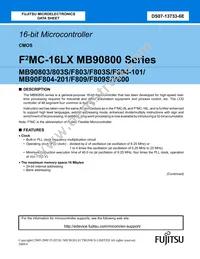 MB90F809SPF-G-JNE1 Datasheet Page 2