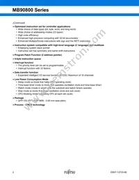 MB90F809SPF-G-JNE1 Datasheet Page 3