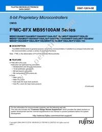 MB95F108AJWPMC-GE1 Datasheet Cover