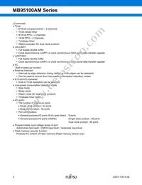 MB95F108AJWPMC-GE1 Datasheet Page 2