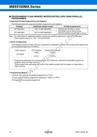 MB95F168JAPMC1-GE1 Datasheet Page 16