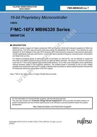 MB96F326RSBPMC-GSE2 Datasheet Cover
