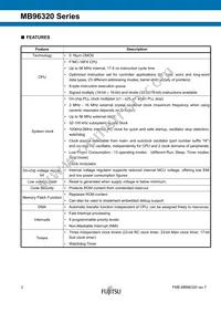 MB96F326RSBPMC-GSE2 Datasheet Page 2