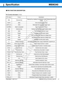 MB96F348HSBPMC-GSE2 Datasheet Page 17