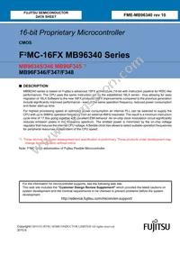MB96F348RWCPQC-GSE2 Datasheet Cover
