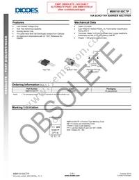 MBR10150CTP Datasheet Cover